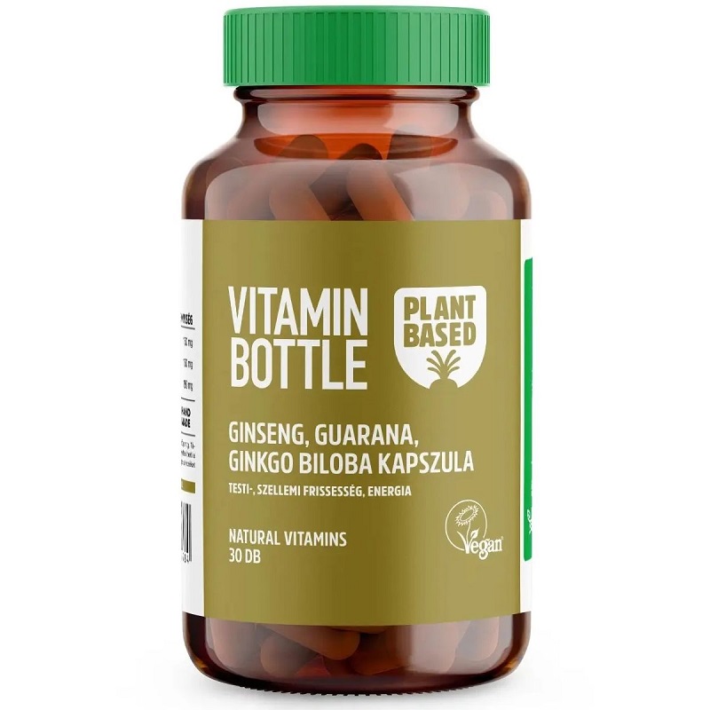 Vitamin Bottle Ginseng, Guarana, Ginkgo kapszula - 30db 1 Vitamin Bottle Ginseng, Guarana, Ginkgo kapszula - 30db