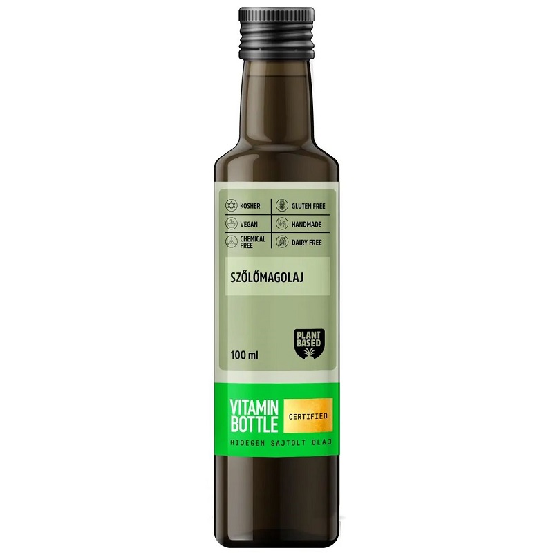 Vitamin Bottle Szőlőmag hidegen sajtolt olaj - 100ml 1 Vitamin Bottle Szőlőmag hidegen sajtolt olaj - 100ml