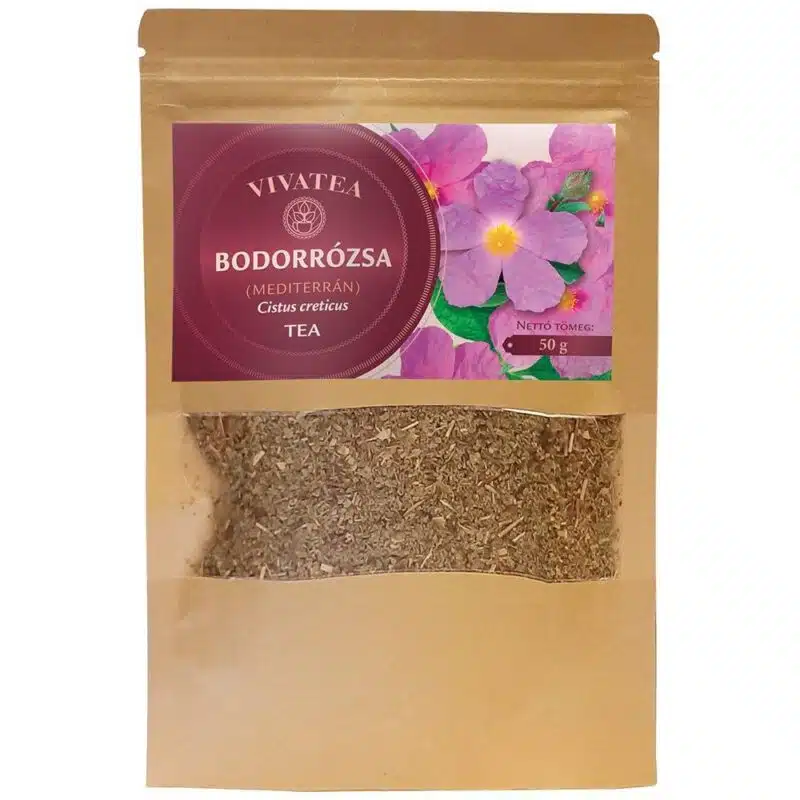 Viva Natura Bodorrózsa (Mediterrán) – Cistus Creticus tea - 50g 1 Viva Natura Bodorrózsa (Mediterrán) – Cistus Creticus tea - 50g