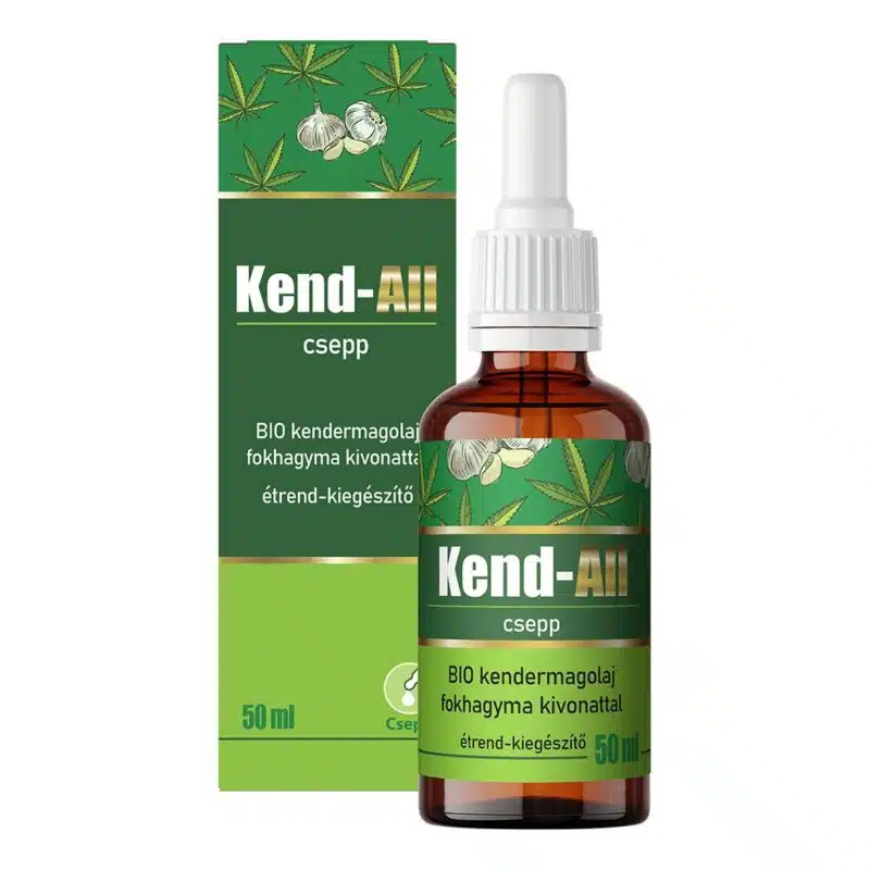 Viva Natura Kend-All BIO kendermagolaj fokhagyma kivonattal étrend-kiegészítő csepp – 50ml 1 Viva Natura Green Blood Kend-All BIO kendermagolaj fokhagyma kivonattal étrend-kiegészítő csepp - 50ml