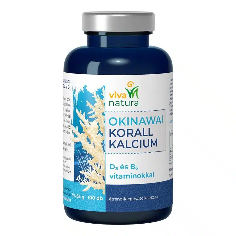 Viva Natura Okinawai Korall kalcium kapszula - 100db 1 Viva Natura Okinawai Korall kalcium kapszula - 100db