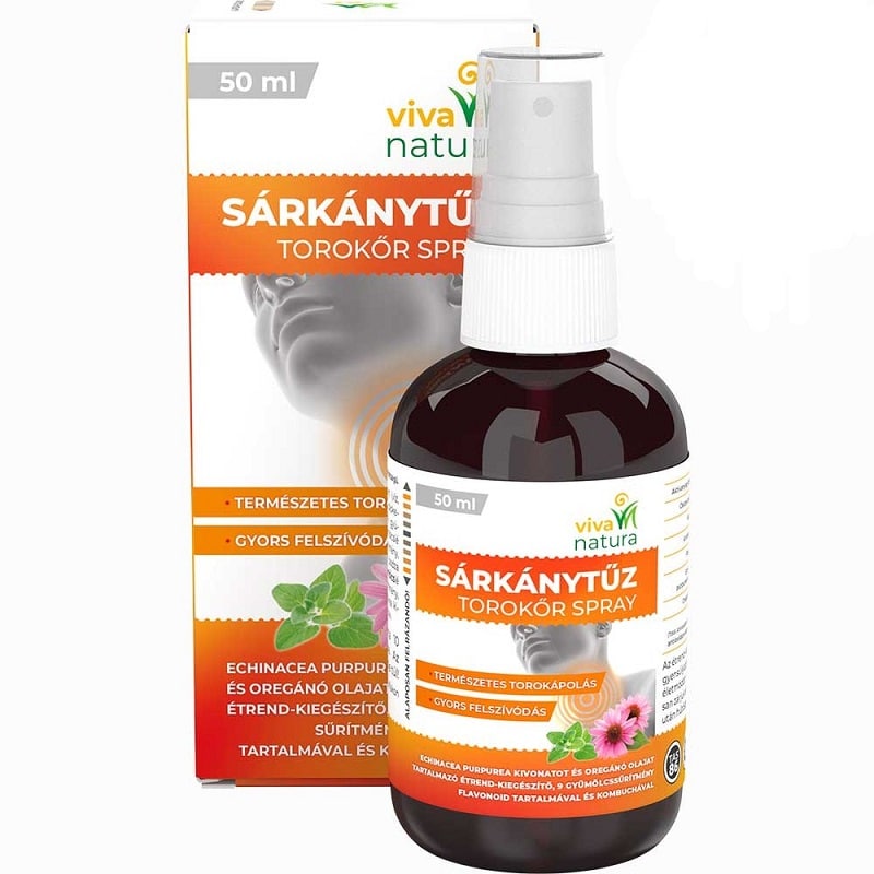 Viva Natura Sárkánytűz torokőr spray Echinaceával - 50ml 1 Viva Natura Sárkánytűz torokőr spray Echinaceával - 50ml