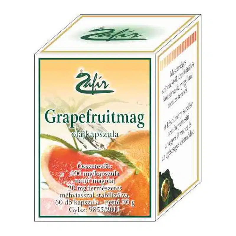Zafir grapefruitmag olajkapszula - 60db 1 Zafir grapefruitmag olajkapszula - 60db