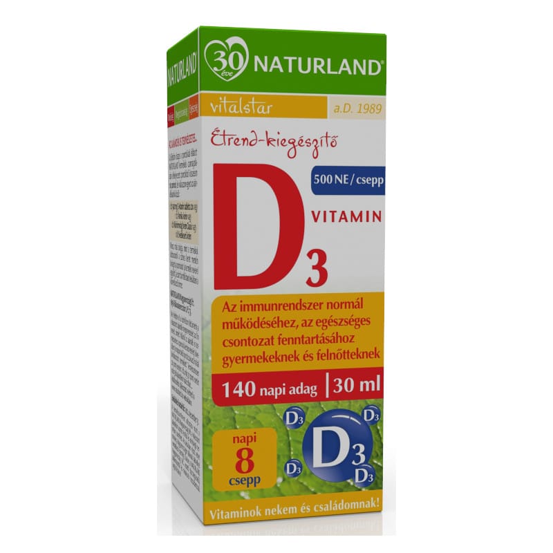 Naturland D3-vitamin csepp - 30ml 1 Naturland D3-vitamin csepp – 30ml