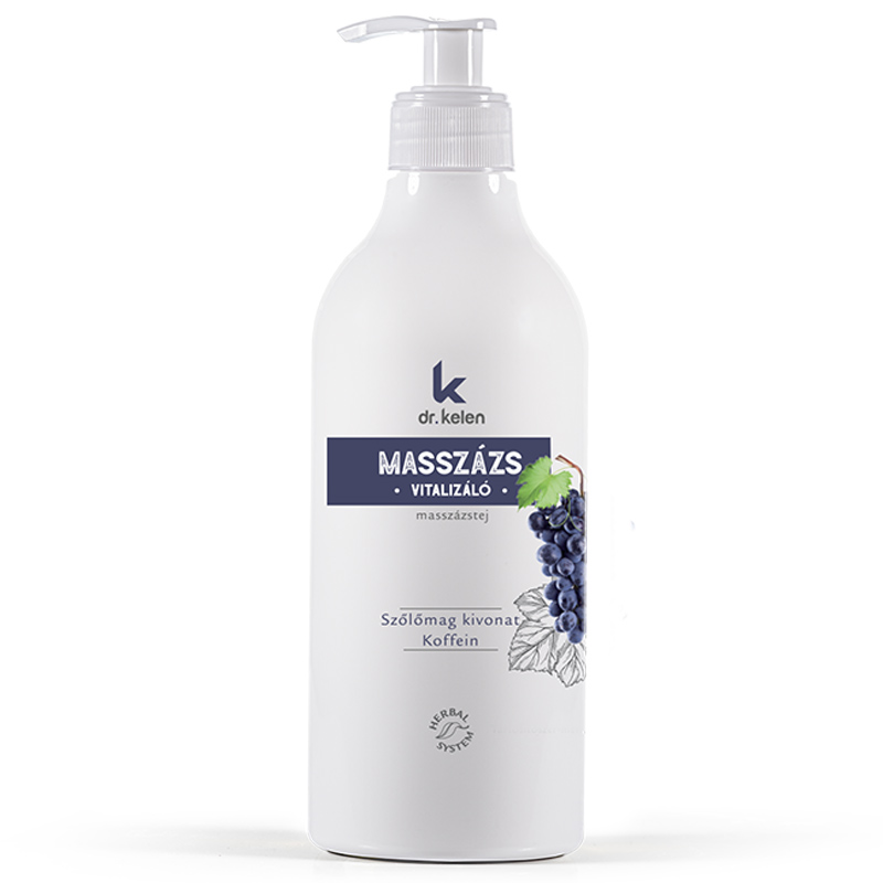 Dr. Kelen Vitalizáló szőlőmag kivonatos masszázstej - 500ml 1 Dr. Kelen Vitalizáló szőlőmag kivonatos masszázstej - 500ml