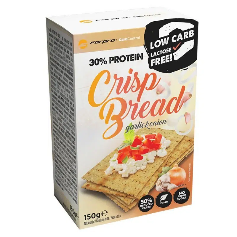 Forpro 30% Protein Crisp Bread - Fokhagyma-Hagyma ízesítésű lapkenyér - 150g 1 Forpro 30% Protein Crisp Bread - Fokhagyma-Hagyma ízesítésű lapkenyér - 150g