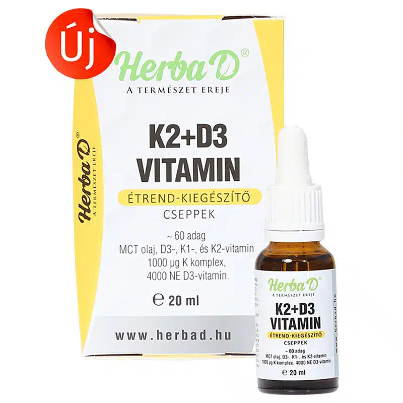 Herba-D K2+D3-vitamin csepp - 60 napi adag - 20ml 1 Herba-D K2+D3-vitamin csepp - 20ml