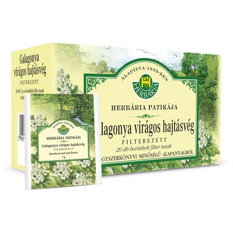 Herbária galagonya virágos hajtásvég tea - 20x1g borítékolt filter/doboz 1 Herbária galagonya virágos hajtásvég tea - 20x1g borítékolt filter/doboz