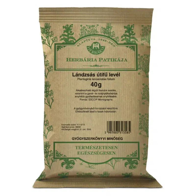 Herbária Lándzsás útifű levél tea - 40g 1 Herbária Lándzsás útifű levél tea - 40g