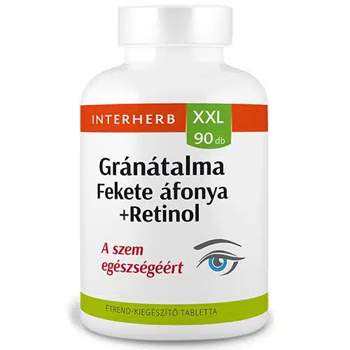 Interherb XXL Gránátalma, Fekete áfonya + Retinol tabletta - 90 db 1 Interherb XXL gránátalma, fekete áfonya + retinol tabletta - 90 db