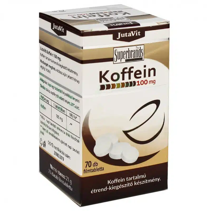 Jutavit Koffein 100mg tabletta - 70db 1 Jutavit Koffein 100mg tabletta - 70db