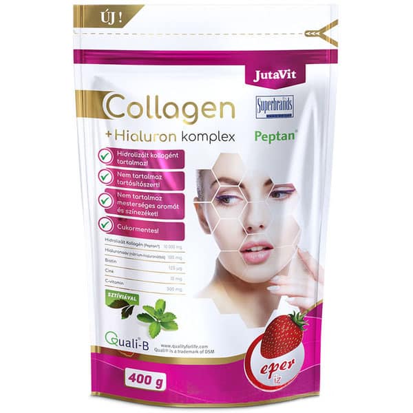 JutaVit Collagen Komplex eper ízű kollagén italpor - 400g 1 JutaVit Collagen Komplex eper ízű kollagén italpor - 400g