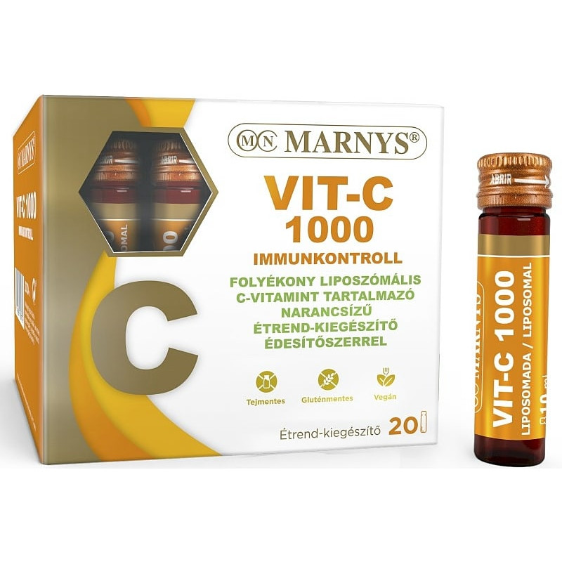 Marnys Vit-C 1000 Immunkontroll ivóampulla - 20x10ml 1 Marnys Vit-C 1000 Immunkontroll ivóampulla - 20x10ml