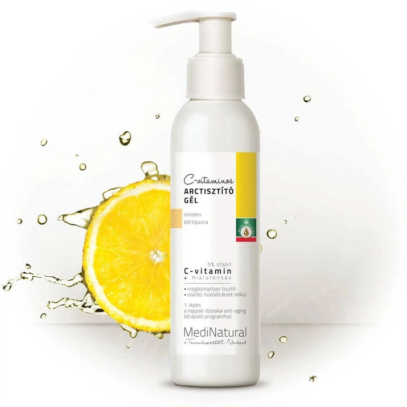 Medinatural C-vitaminos arctisztító gél - 150ml 1 Medinatural C-vitaminos arctisztító gél - 150ml