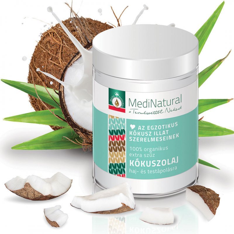 Medinatural Bio extra szűz kókuszolaj - 100ml 1 Medinatural Bio extra szűz kókuszolaj - 100ml