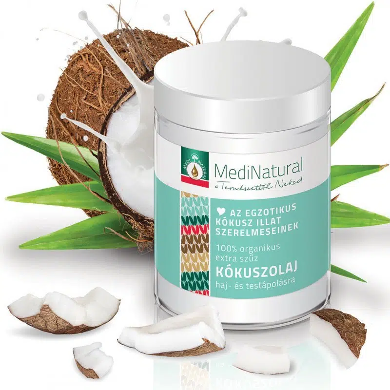 Medinatural Bio extra szűz kókuszolaj - 100ml 1 Medinatural Bio extra szűz kókuszolaj - 100ml