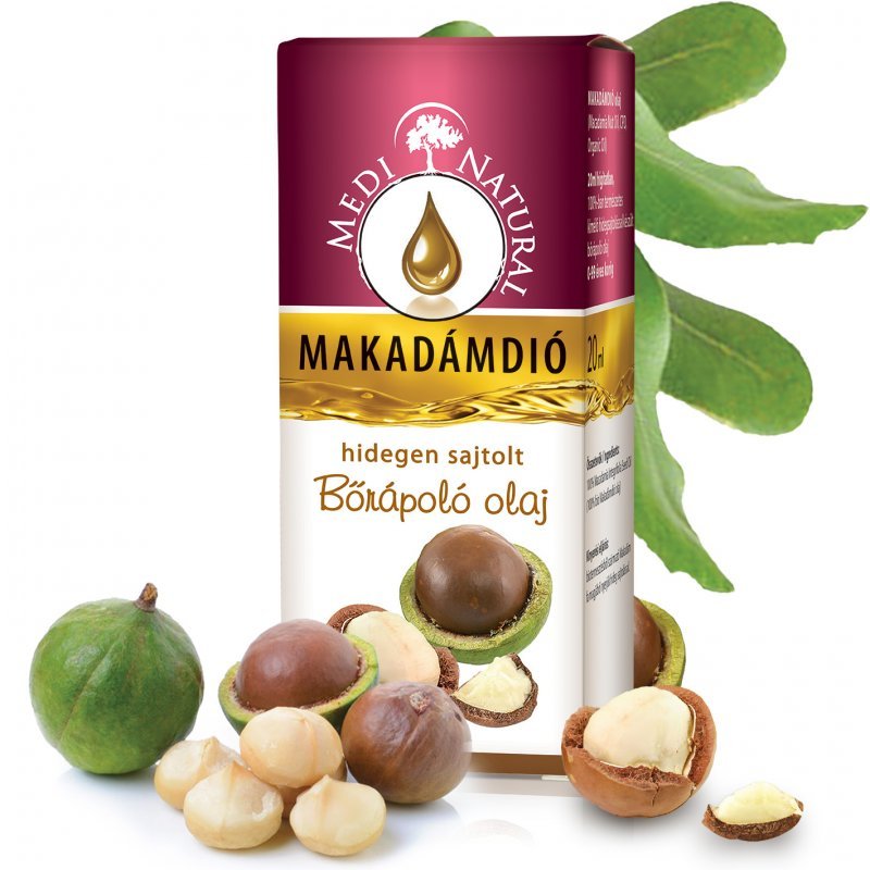 Medinatural bőrápoló olaj makadámdió - 20ml 1 Medinatural bőrápoló olaj makadámdió - 20ml