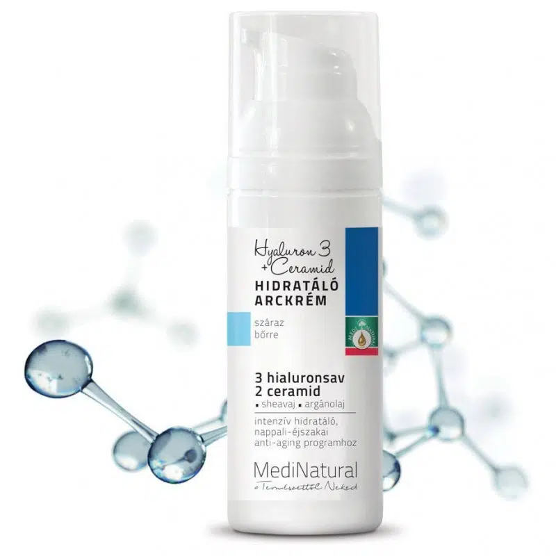 Medinatural Hyaluron 3 + Ceramid hidratáló arckrém - 50ml 1 Medinatural Hyaluron 3 + Ceramid hidratáló arckrém - 50ml