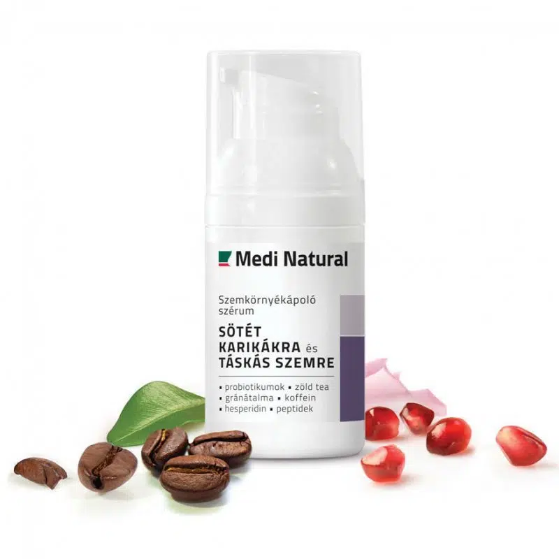 Medinatural Szemkörnyékápoló szérum sötét karikákra és táskás szemre - 30ml 1 Medinatural Szemkörnyékápoló szérum sötét karikákra és táskás szemre - 30ml