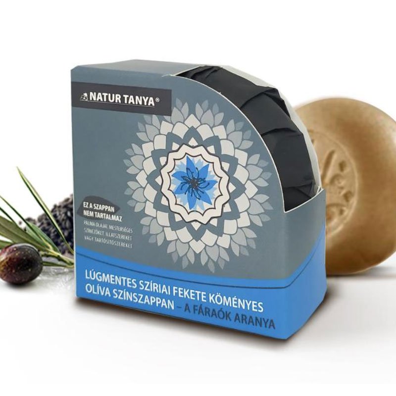 Natur Tanya-Najel fekete köményes szíriai Oliva színszappan - 100g 1 Natur Tanya-Najel fekete köményes szíriai Oliva színszappan - 100g