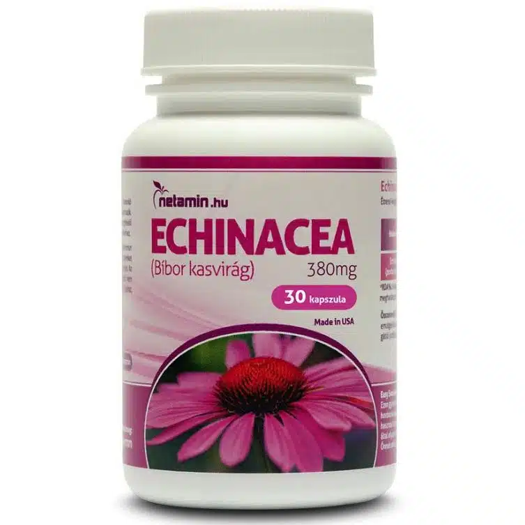Netamin Echinacea (Bíbor kasvirág) 380mg kapszula - 30db 1 Netamin Echinacea 380 mg tabletta - 30db
