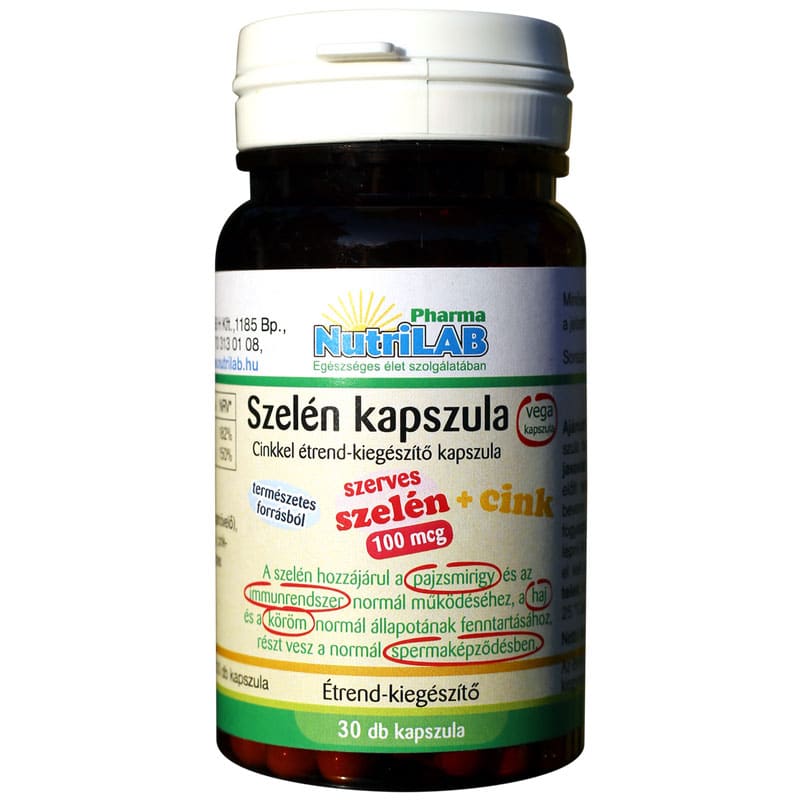 Nutrilab Szelén kapszula - 30db 1 Nutrilab Szelén cinkkel kapszula - 30db