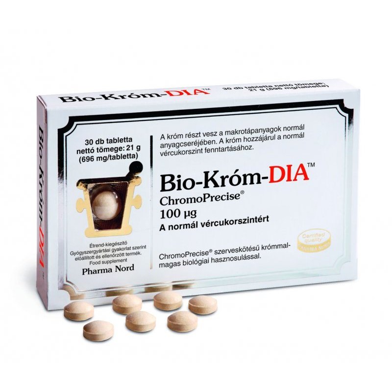 Pharma Nord Bio Króm-Dia tabletta - 30 db 1 Pharma Nord Bio Króm-Dia tabletta - 30 db