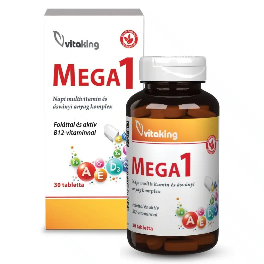Vitaking Mega-1 Multivitamin - 30db 1 Vitaking Mega-1 multivitamin tabletta új dobozos - 30db