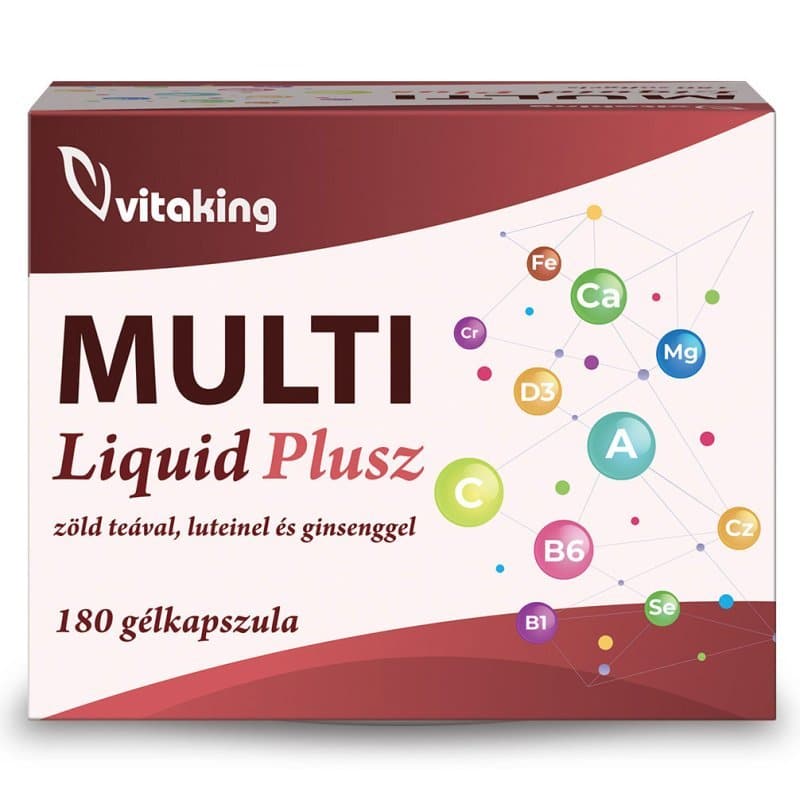 Vitaking Multi Liquid Plusz gélkapszula - 180db 1 Vitaking Multi Liquid Plusz vitamin gélkapszula - 180db