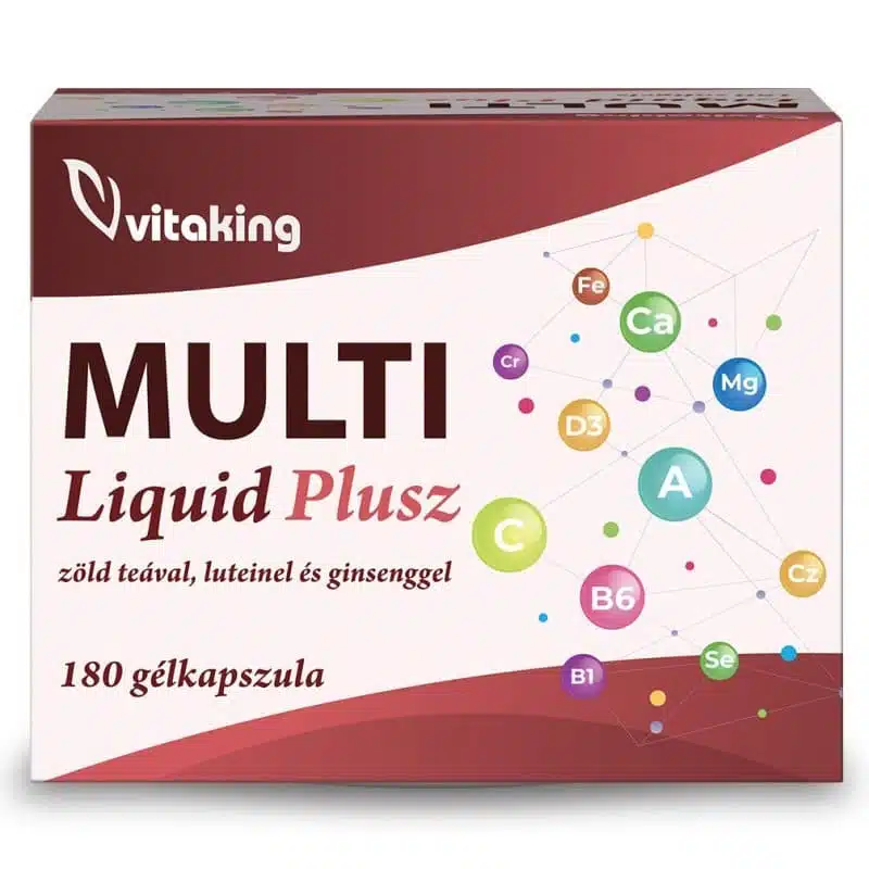 Vitaking Multi Liquid Plusz gélkapszula - 180db 1 Vitaking Multi Liquid Plusz vitamin gélkapszula - 180db
