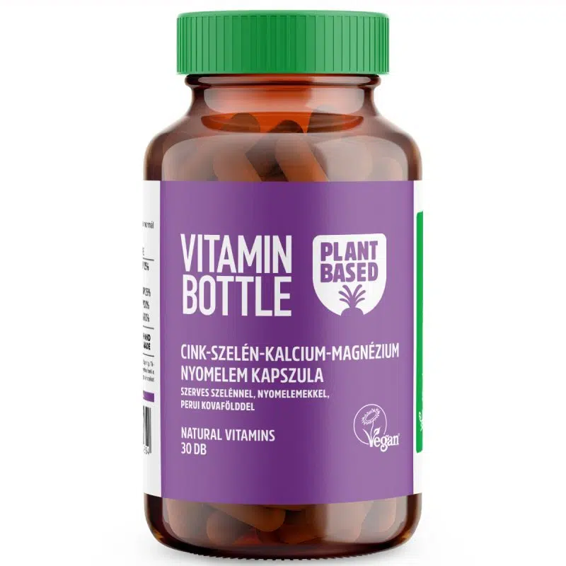 Vitamin Bottle Cink-szelén-kálcium-magnézium nyomelem kapszula - 30db 1 Vitamin Bottle Cink-szelén-kálcium-magnézium nyomelem kapszula - 30db