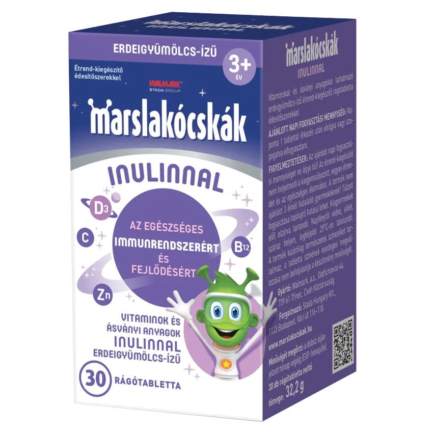 Walmark Marslakócskák Inulinnal Erdei gyümölcs ízben - 30db 1 Walmark Marslakócskák Inulinnal Erdei gyümölcs ízben - 30db