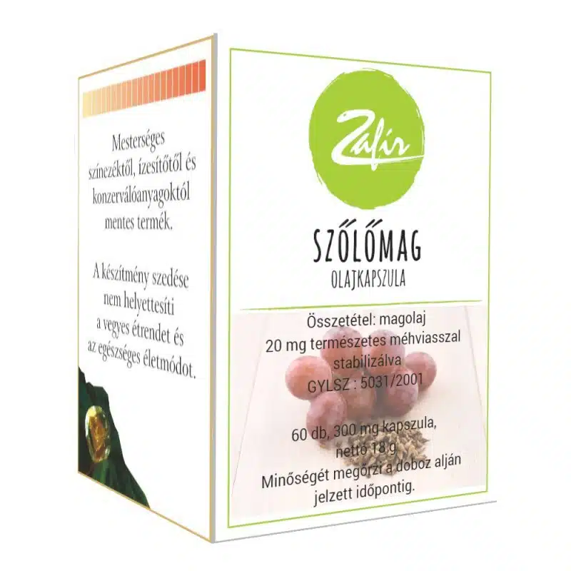 Zafir Szőlőmag olajkapszula - 60db 1 Zafir Szőlőmag olajkapszula - 60db