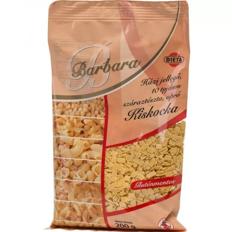 Barbara gluténmentes tészta kiskocka - 200g 1 Barbara gluténmentes tészta kiskocka - 200g