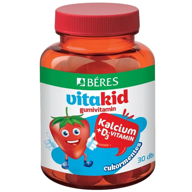 Béres Vitakid Kalcium+D3 cukormentes gumivitamin - 30db 1 Béres Vitakid Kalcium+D3 cukormentes gumivitamin - 30db