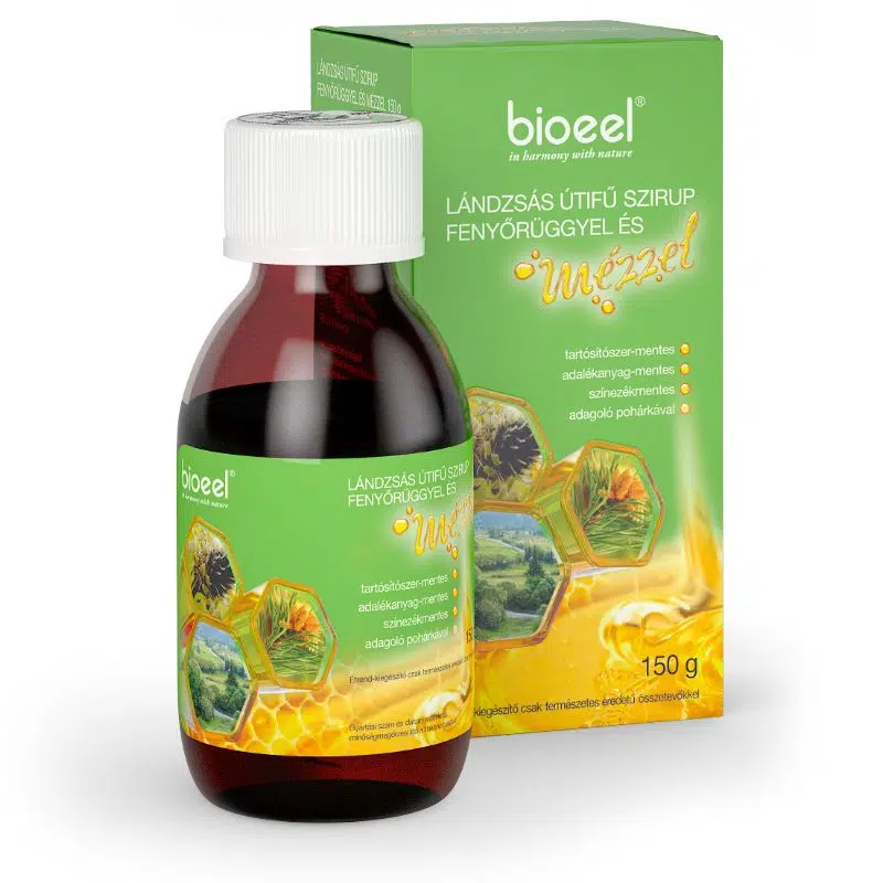 Bioeel Lándzsás útifű szirup fenyőrüggyel és mézzel - 150ml 1 Bioeel Lándzsás útifű szirup fenyőrüggyel és mézzel - 150ml