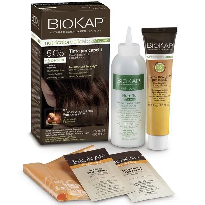 Biokap Nutricolor Rapid Tartós hajfesték Nr 5.05 világos gesztenye barna - 135ml 1 Biokap Nutricolor Rapid Tartós hajfesték Nr 5.05 világos gesztenye barna - 135ml