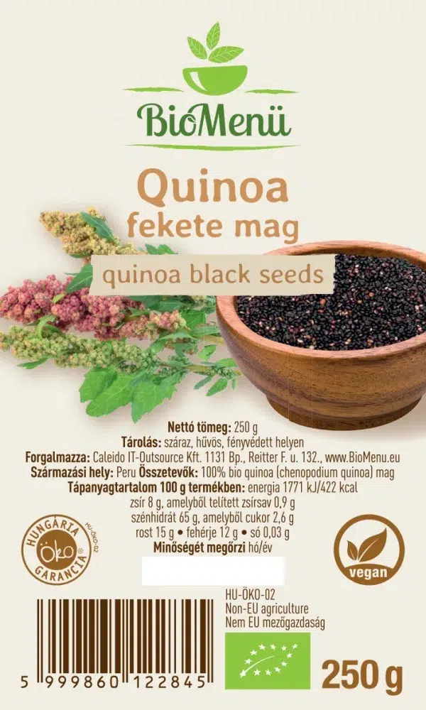 Biomenü Bio Quinoa fekete mag - 250g 2 Biomenü Bio Quinoa fekete mag - 250g - Image 2
