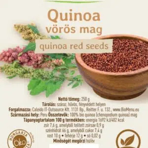 Biomenü Bio Quinoa vörös mag - 250g 3 Biomenü Bio Quinoa vörös mag - 250g - Image 2