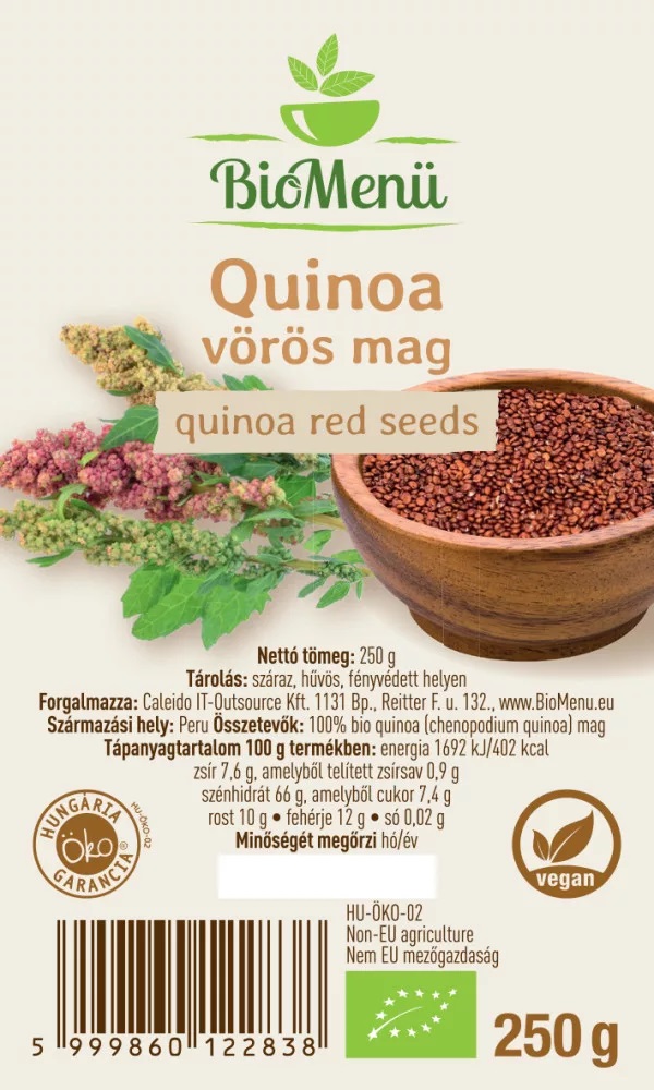 Biomenü Bio Quinoa vörös mag - 250g 2 Biomenü Bio Quinoa vörös mag - 250g - Image 2