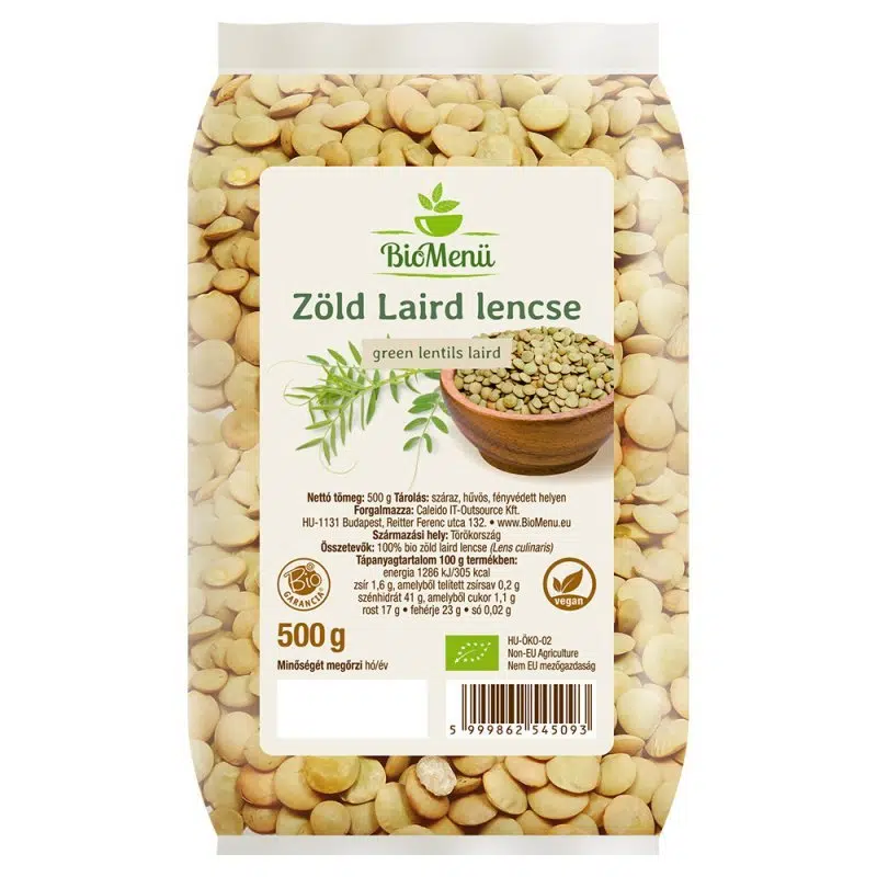 Biomenü Bio Zöld Laird lencse - 500g 1 Biomenü Bio Zöld Laird lencse - 500g