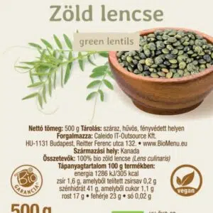 Biomenü Bio Zöld lencse - 500g 3 Biomenü Bio Zöld lencse - 500g - Image 2