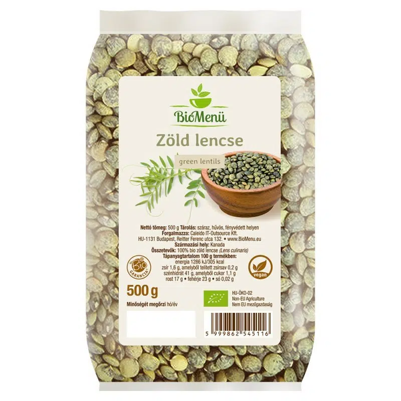 Biomenü Bio Zöld lencse - 500g 1 Biomenü Bio Zöld lencse - 500g
