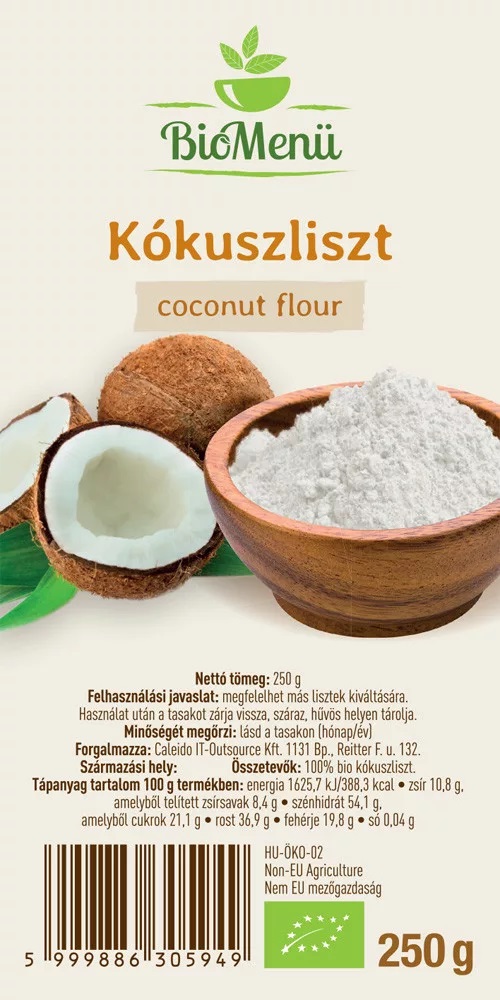 Biomenü Bio kókuszliszt - 250g 2 Biomenü Bio kókuszliszt - 250g - Image 2