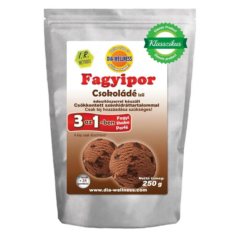 Dia-wellness fagylaltpor csokoládé - 250g 1 Dia-wellness fagylaltpor csokoládé - 250g