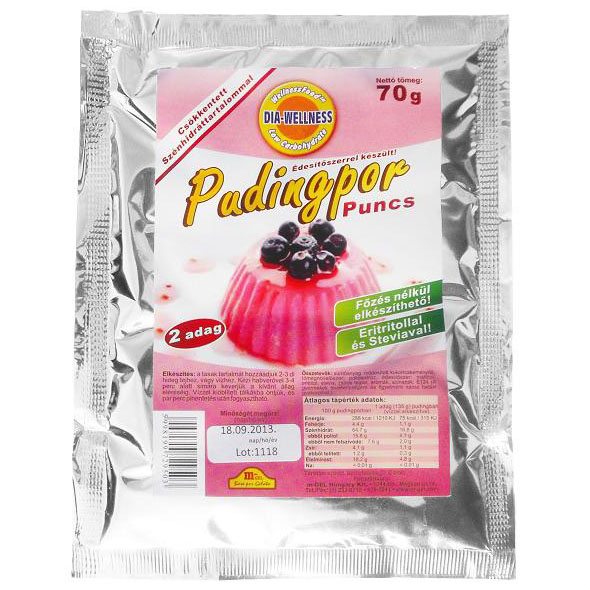 Dia-wellness hideg puding puncs - 70g 1 Dia-wellness hideg puding puncs - 70g