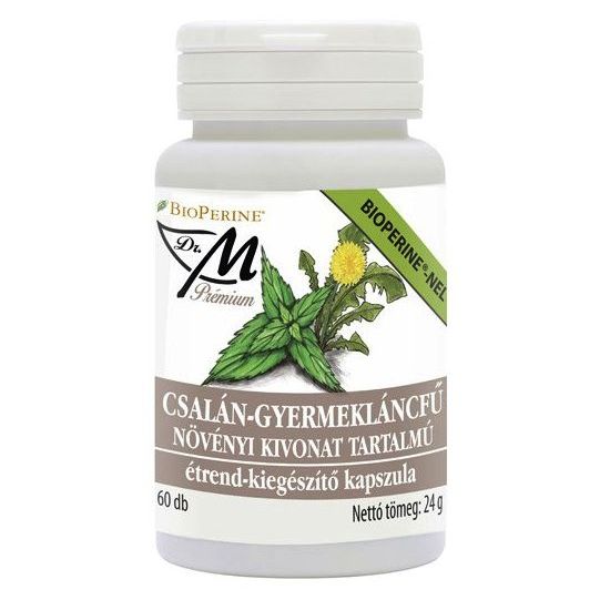 Dr. M Prémium csalán + gyermekláncfű kapszula - 60db 1 Dr. M Prémium csalán + gyermekláncfű kapszula - 60db