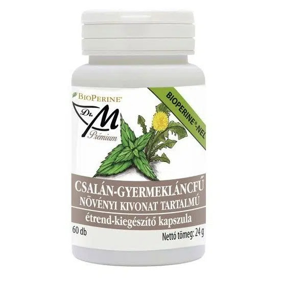 Dr. M Prémium csalán + gyermekláncfű kapszula - 60db 1 Dr. M Prémium csalán + gyermekláncfű kapszula - 60db