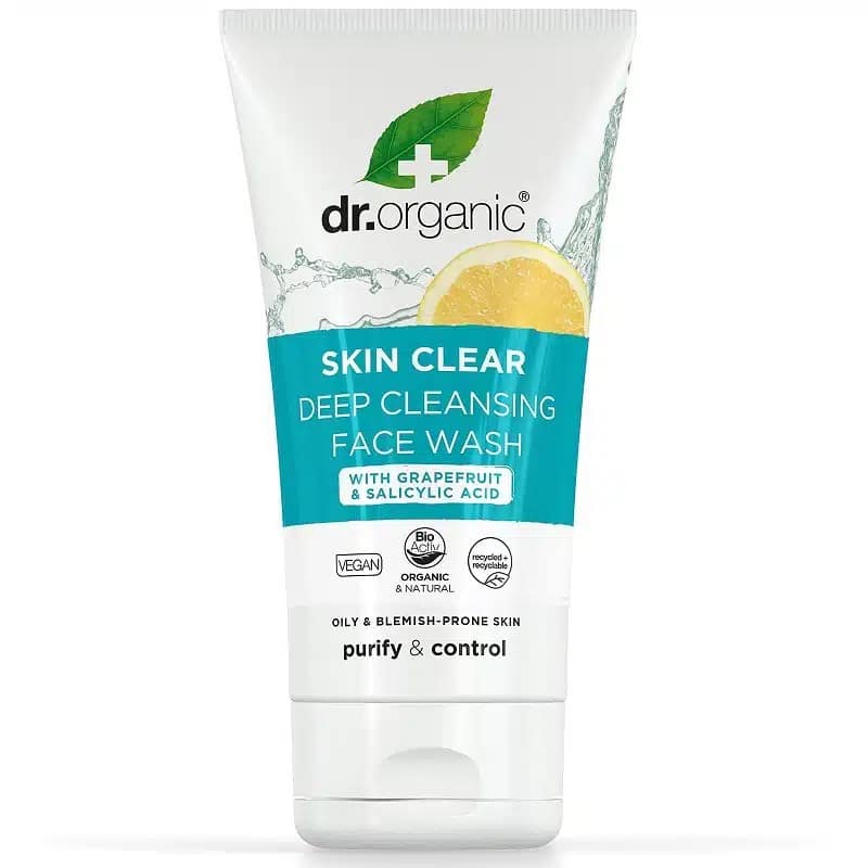 Dr. Organic Skin Clear Mélytisztító arclemosó - 125ml 1 Dr. Organic Skin Clear Mélytisztító arclemosó - 125ml