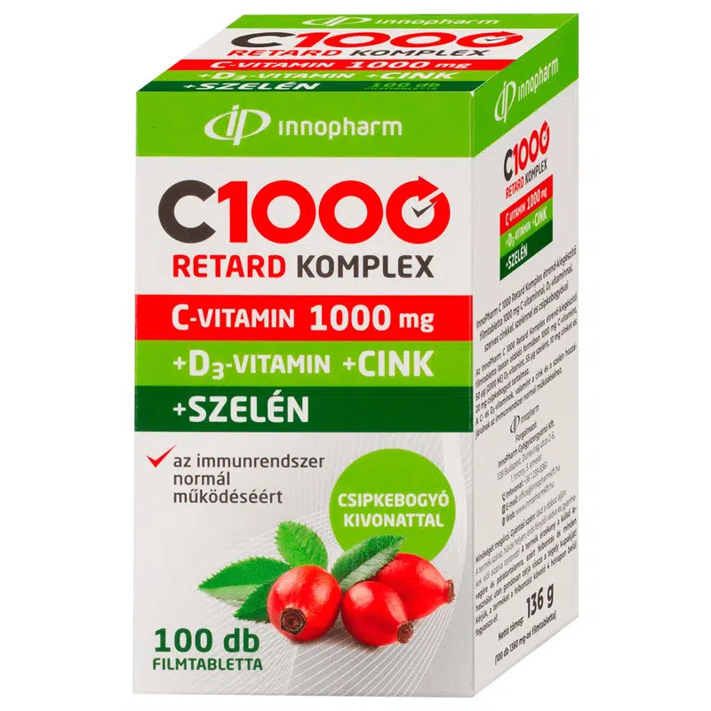 InnoPharm C-vitamin 1000mg Retard komplex filmtabletta - 100db 1 InnoPharm C-vitamin 1000mg Retard komplex filmtabletta - 100db
